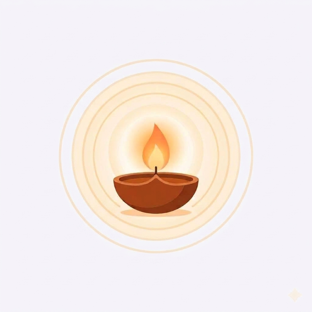 A peaceful memorial diya lamp representing Last Rites and Ritual Assistance