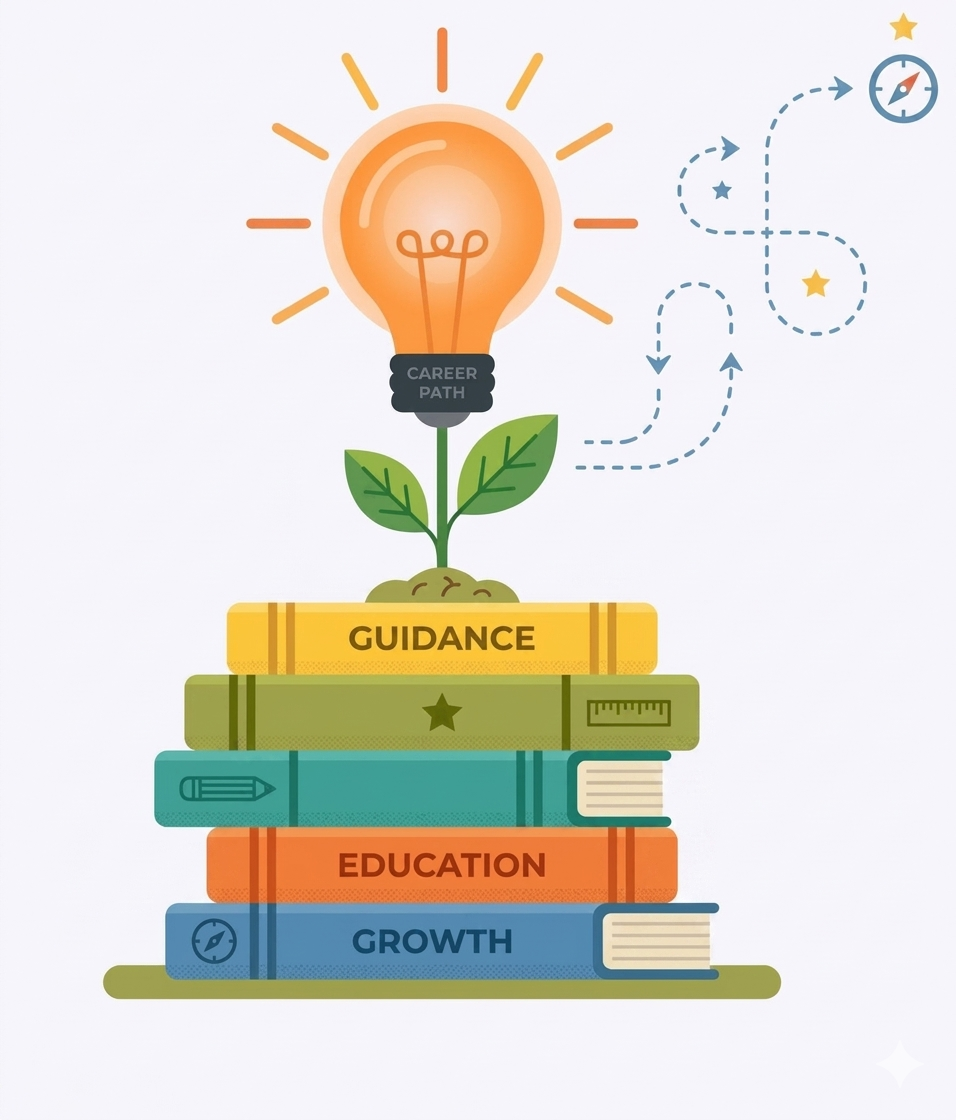 A stack of books with a growing plant representing Educational Sessions
